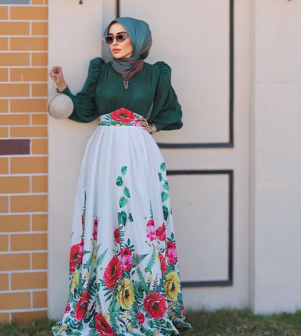 Italian dress with natural silk plisse