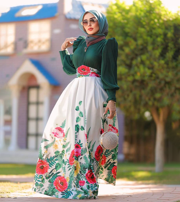 Italian dress with natural silk plisse