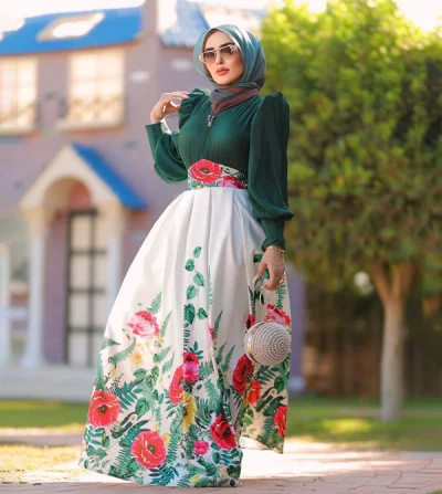 Italian dress with natural silk plisse