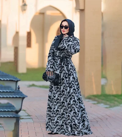 Abaya made of natural Italian leather