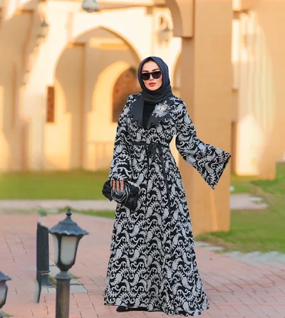 Abaya made of natural Italian leather