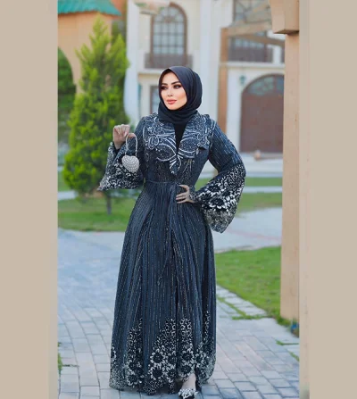 Abaya dress made from Sohag tulle Joubert 